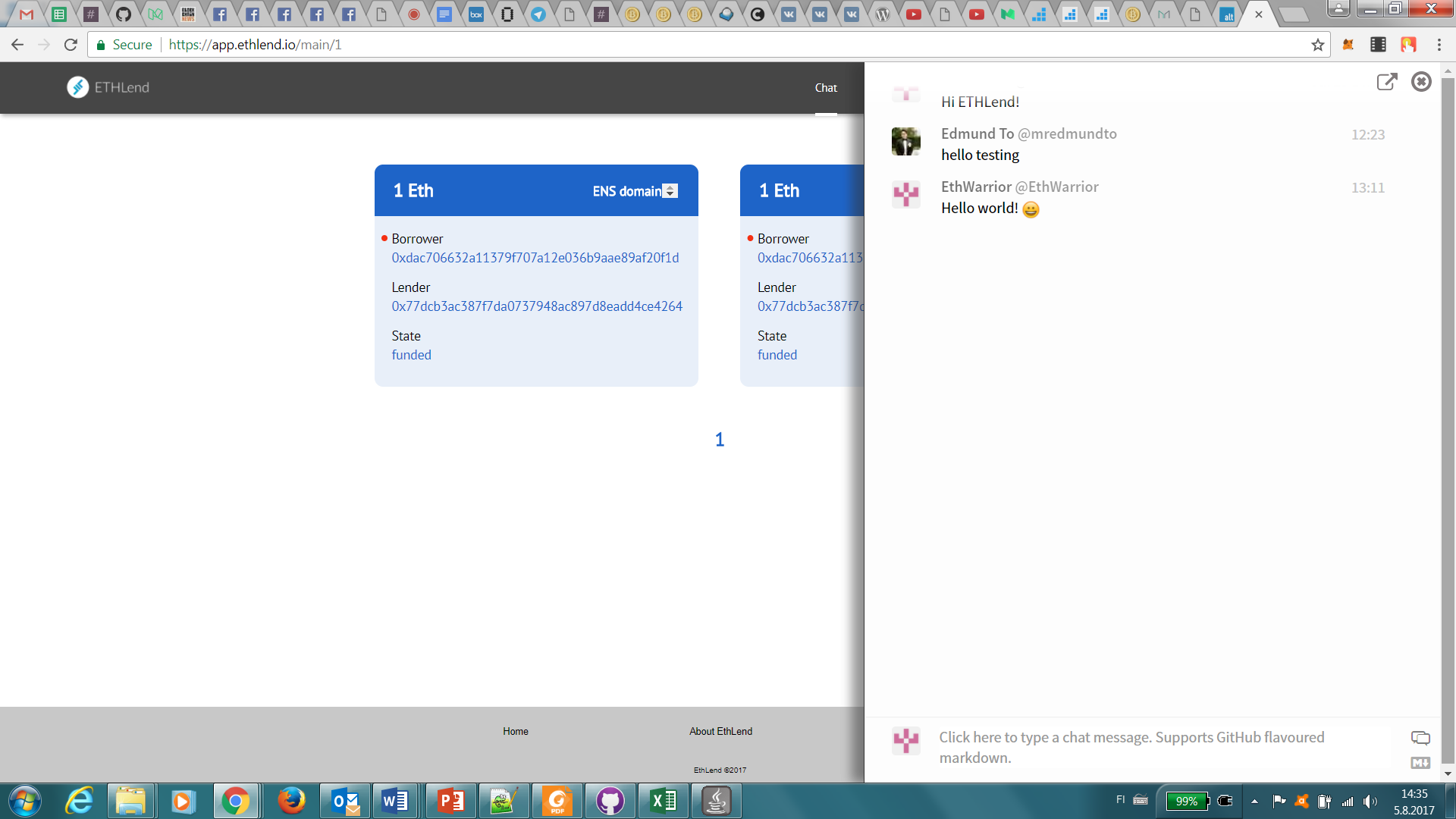 Gitter Chat Now Added To Ethlend Dapp Aavesome Medium