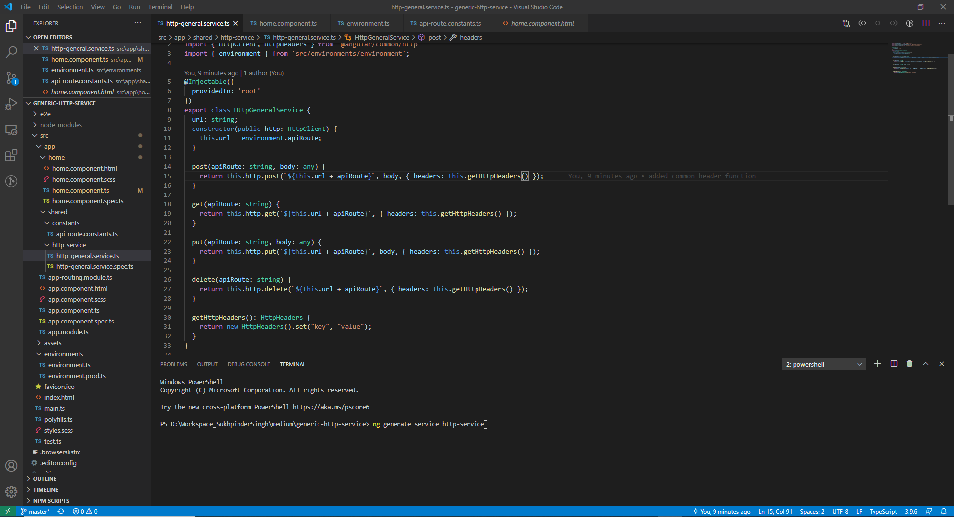 Common HttpService in Angular. Being an angular developer, calling ...