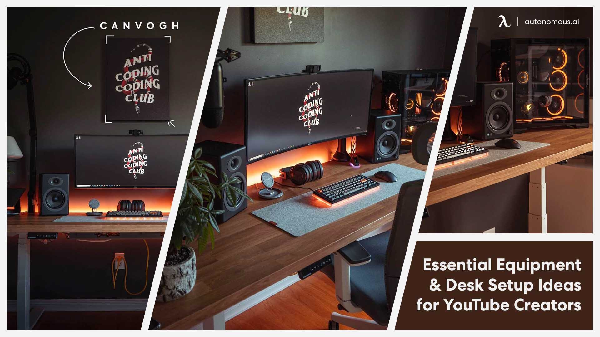 Essential Equipment And Desk Setup Ideas For Youtube Creators Worksmarter Essential Equipment And Desk Setup Ideas For Youtube Creators Worksmarter