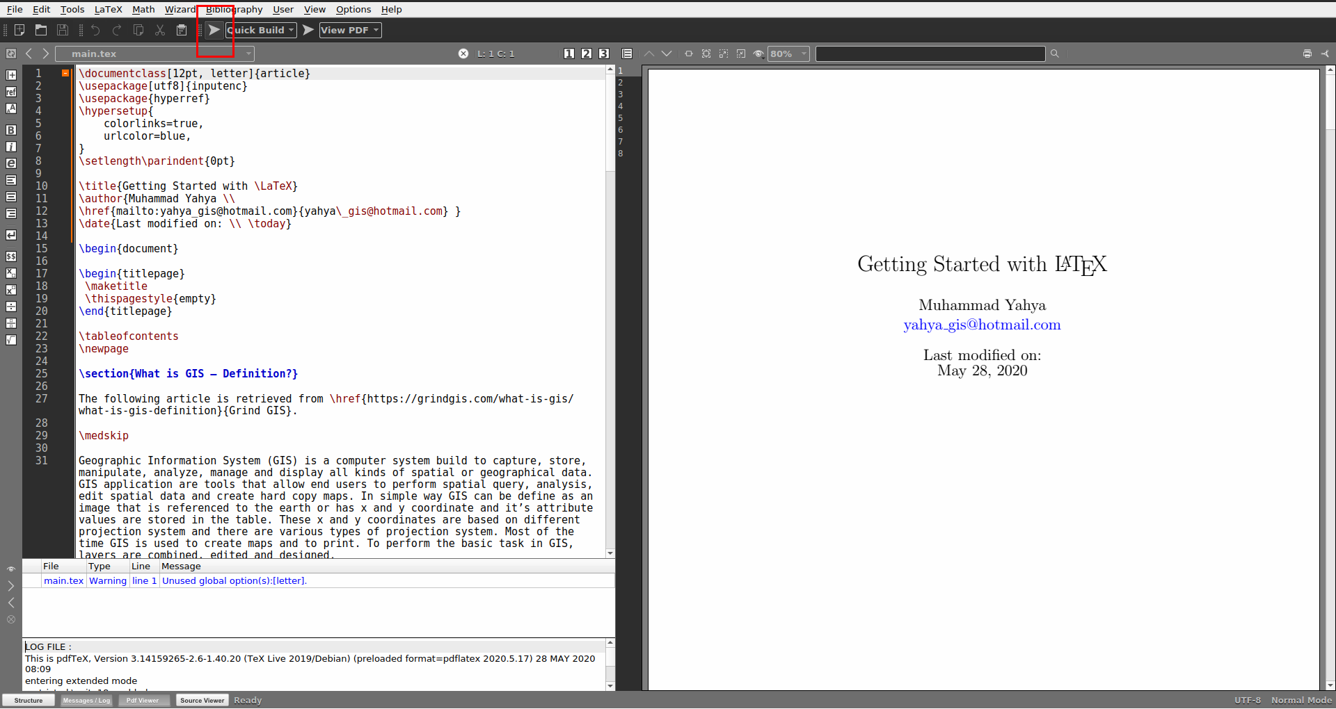 Getting Started with LaTeX. Learn LaTeX from basic to advance level