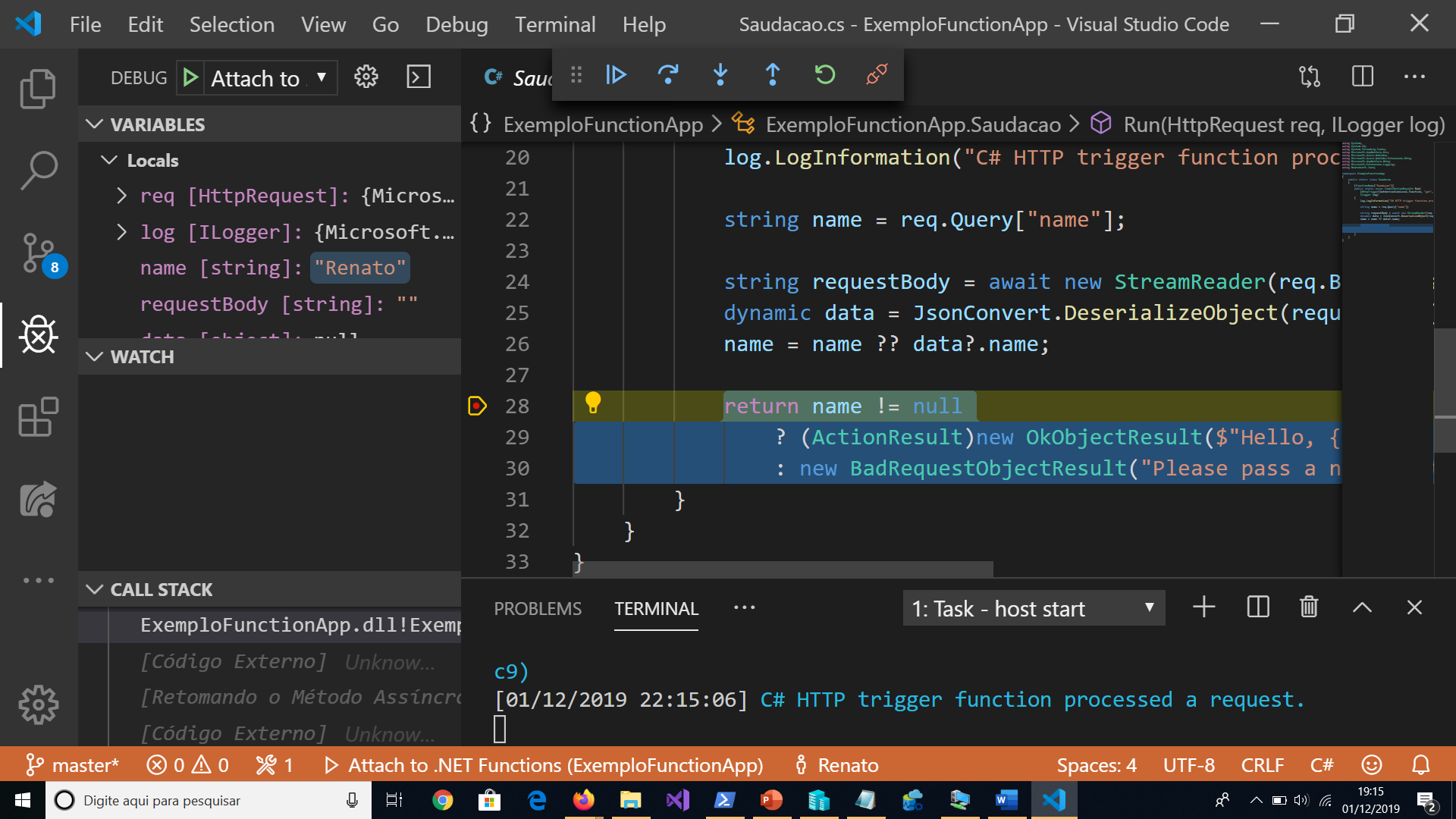 visual studio code debug serverless
