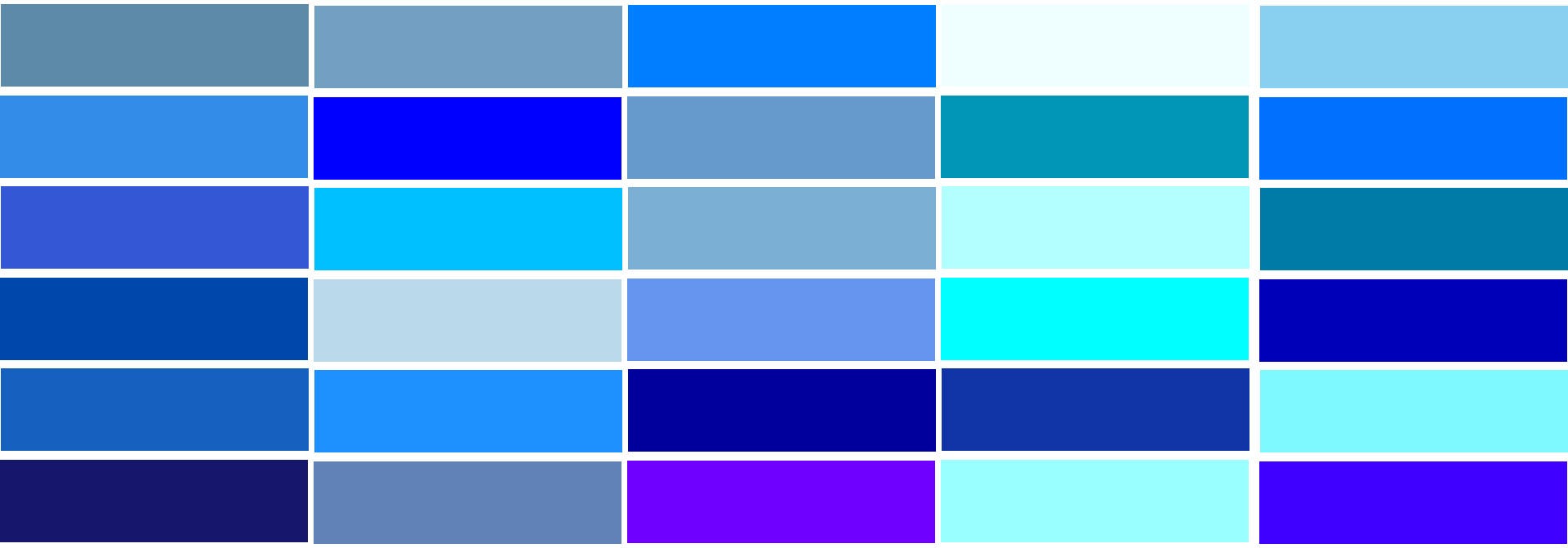Most common color in Design. Why people love to have blue color in ...
