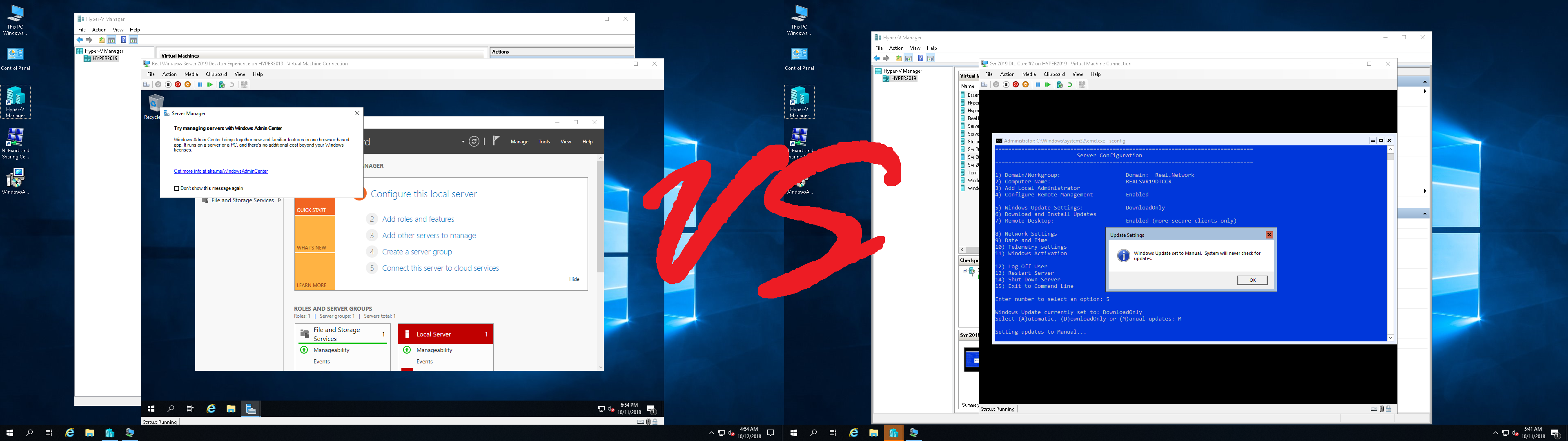 Windows Server 2019 Server Core Vs Desktop Experience Gui Explained Compared Re Datacenter Standard Essentials Hyper V Server By Real Network Labs Medium