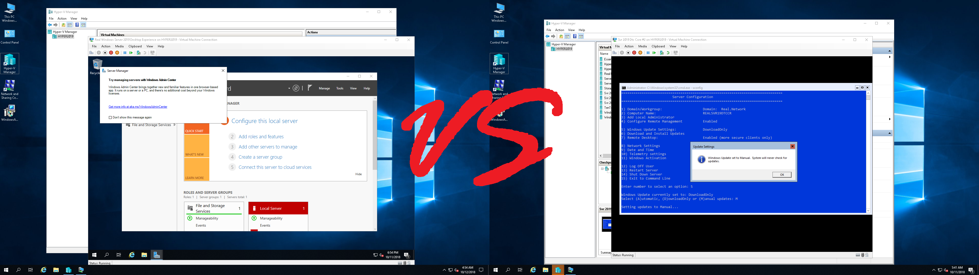 Windows Server 2019 — Server Core vs. Desktop Experience (GUI) Explained &  Compared. Re: Datacenter, Standard, Essentials & Hyper-V Server | by Real  Network Labs | Medium