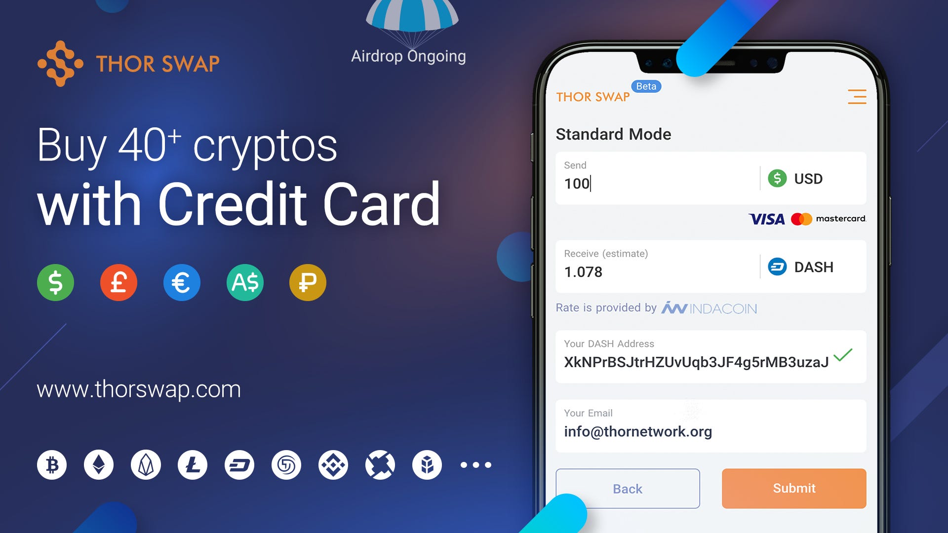 Buy Cryptocurrency With Credit Card On Thor Swap By Leo Xie Thor Network Blog Medium