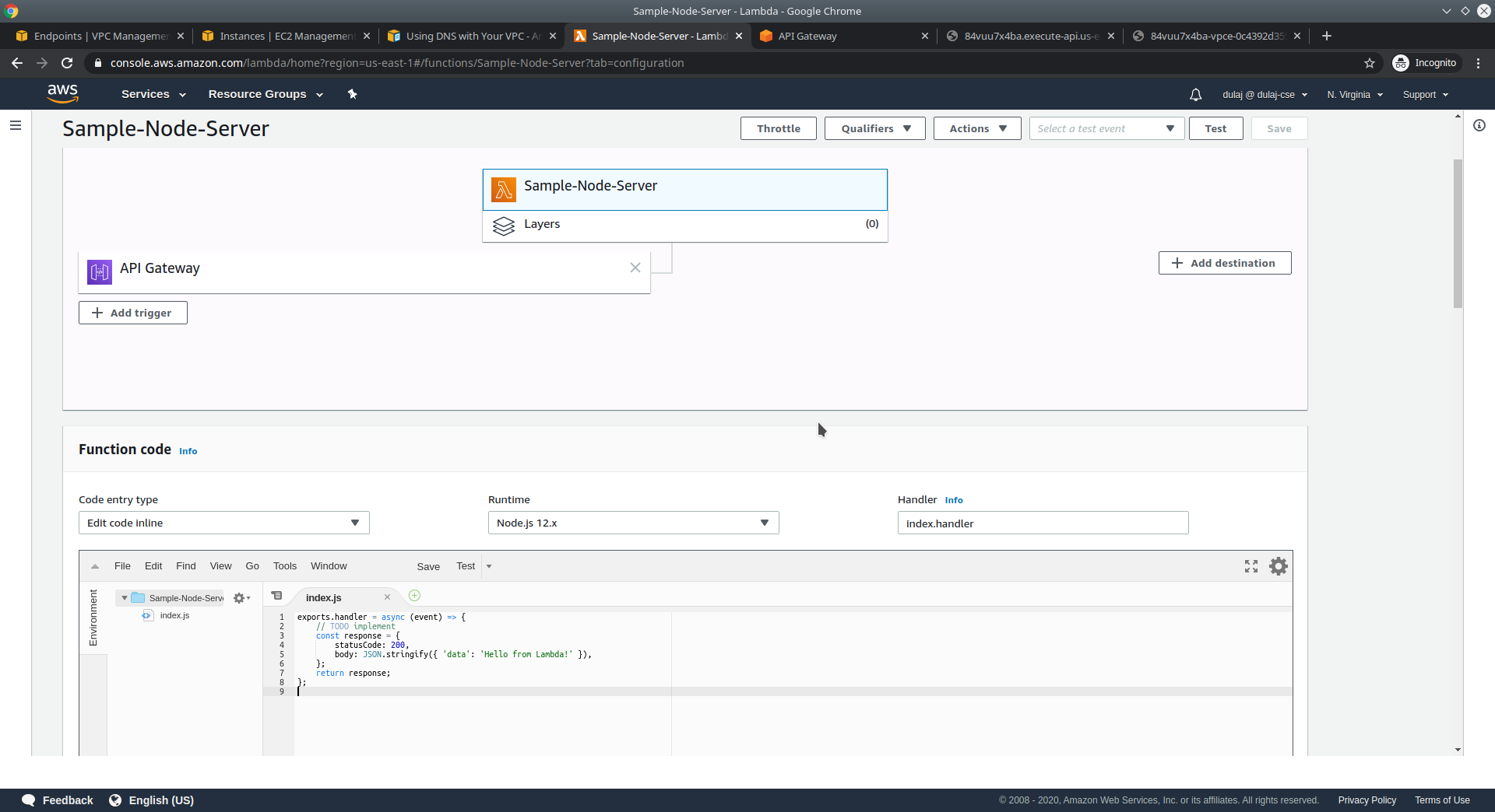How to create a VPC (private) endpoint for API Gateway (Lambda) Medium