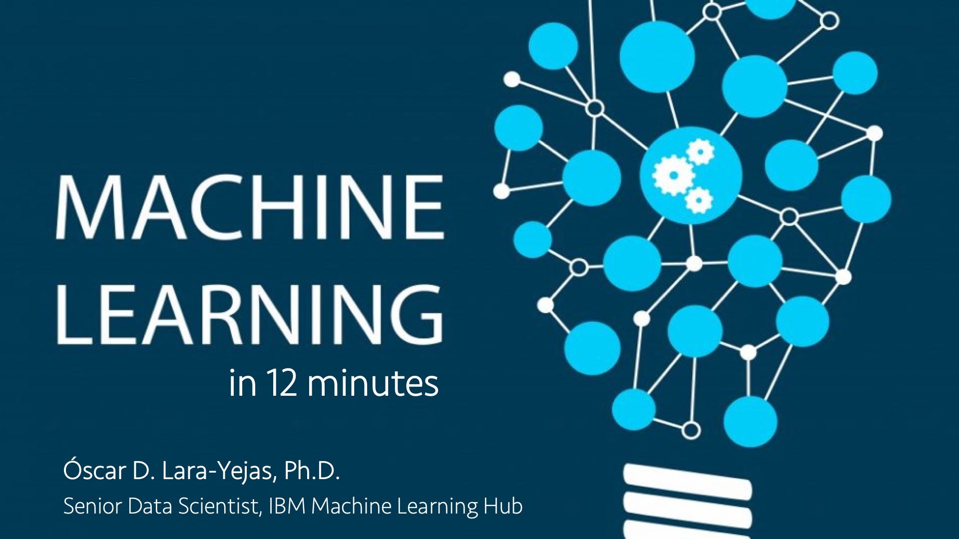 Machine Learning Explained in 12 minutes by Oscar D. Lara Yejas