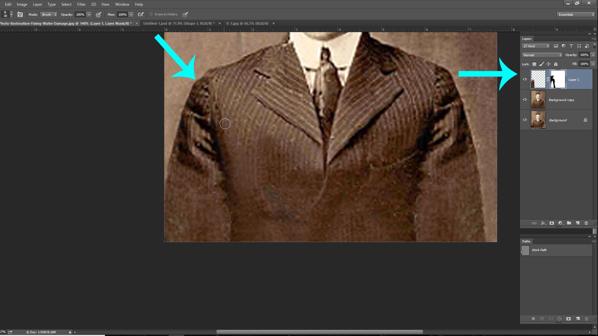 How To Fix Water Damaged Photos In Photoshop By James Hodges