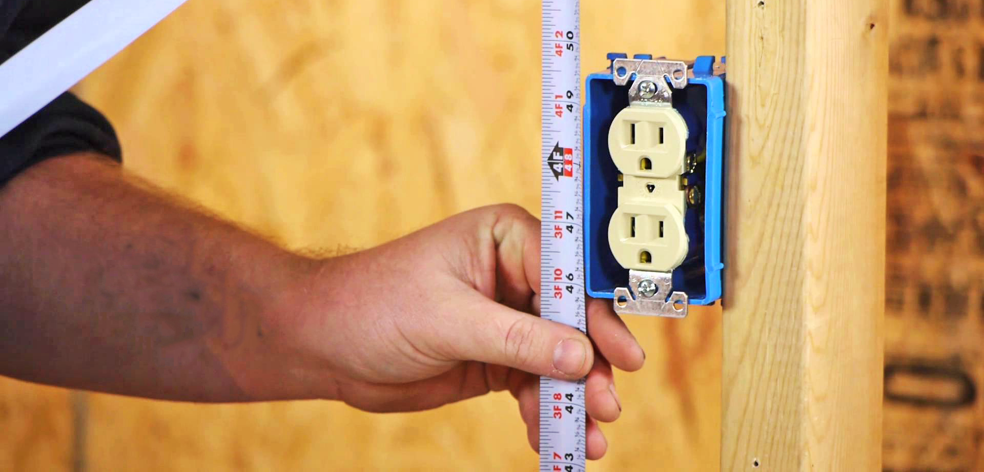 What is the required minimum height AFF of a electrical wall outlet