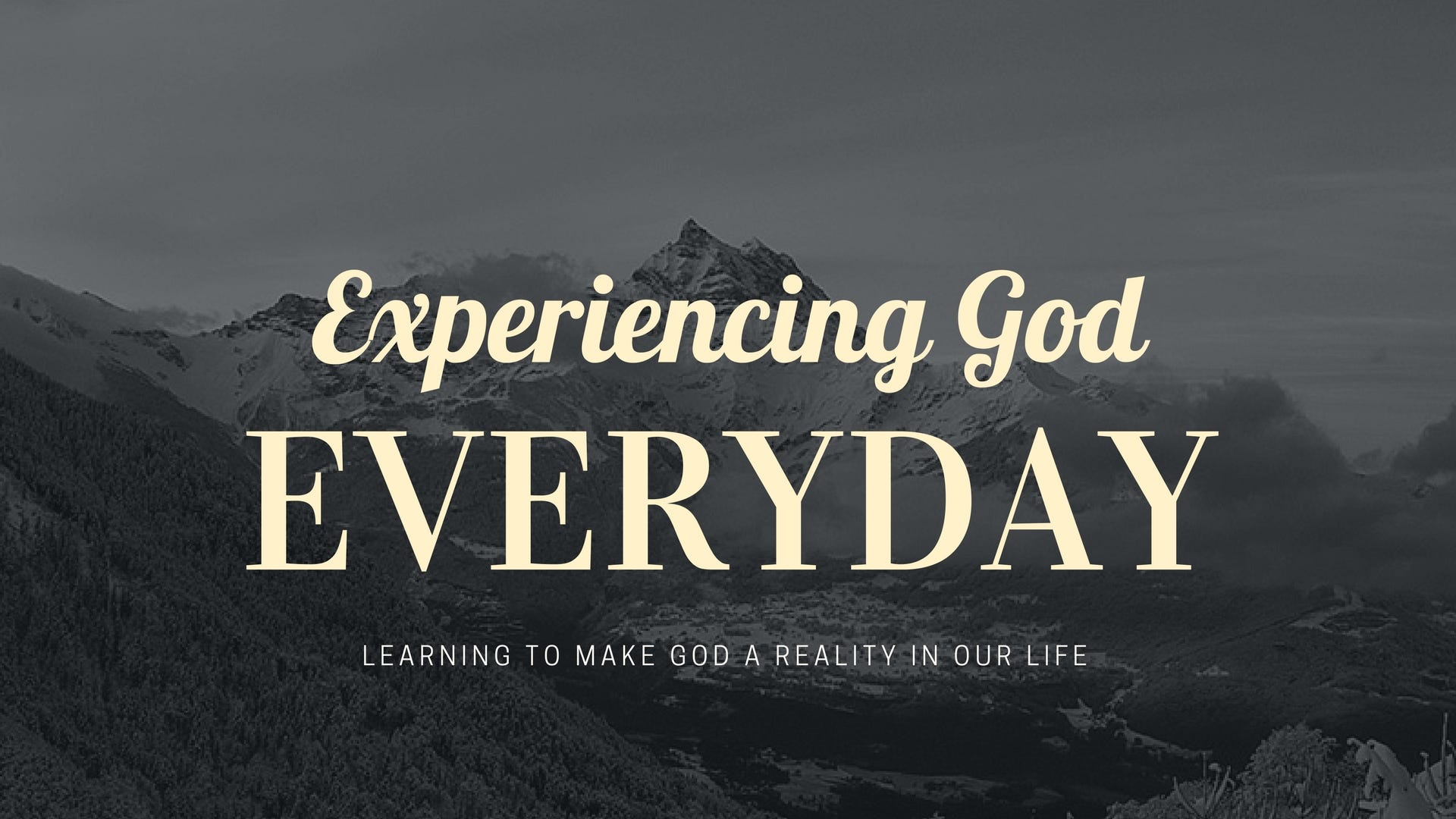 Experiencing God Day by Day – A Journey of Faith and Connection