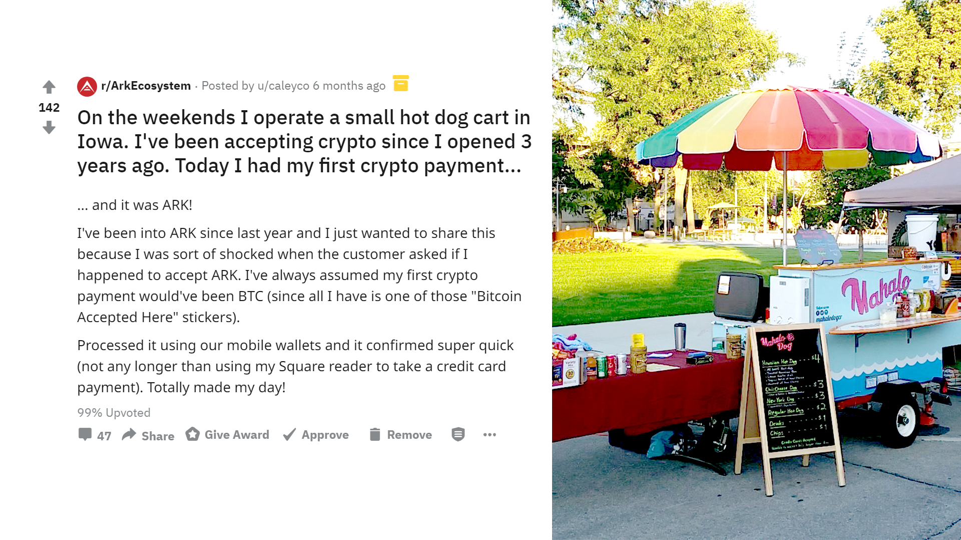 The 2018 Reddit post introducing us to Mahalo Dog.