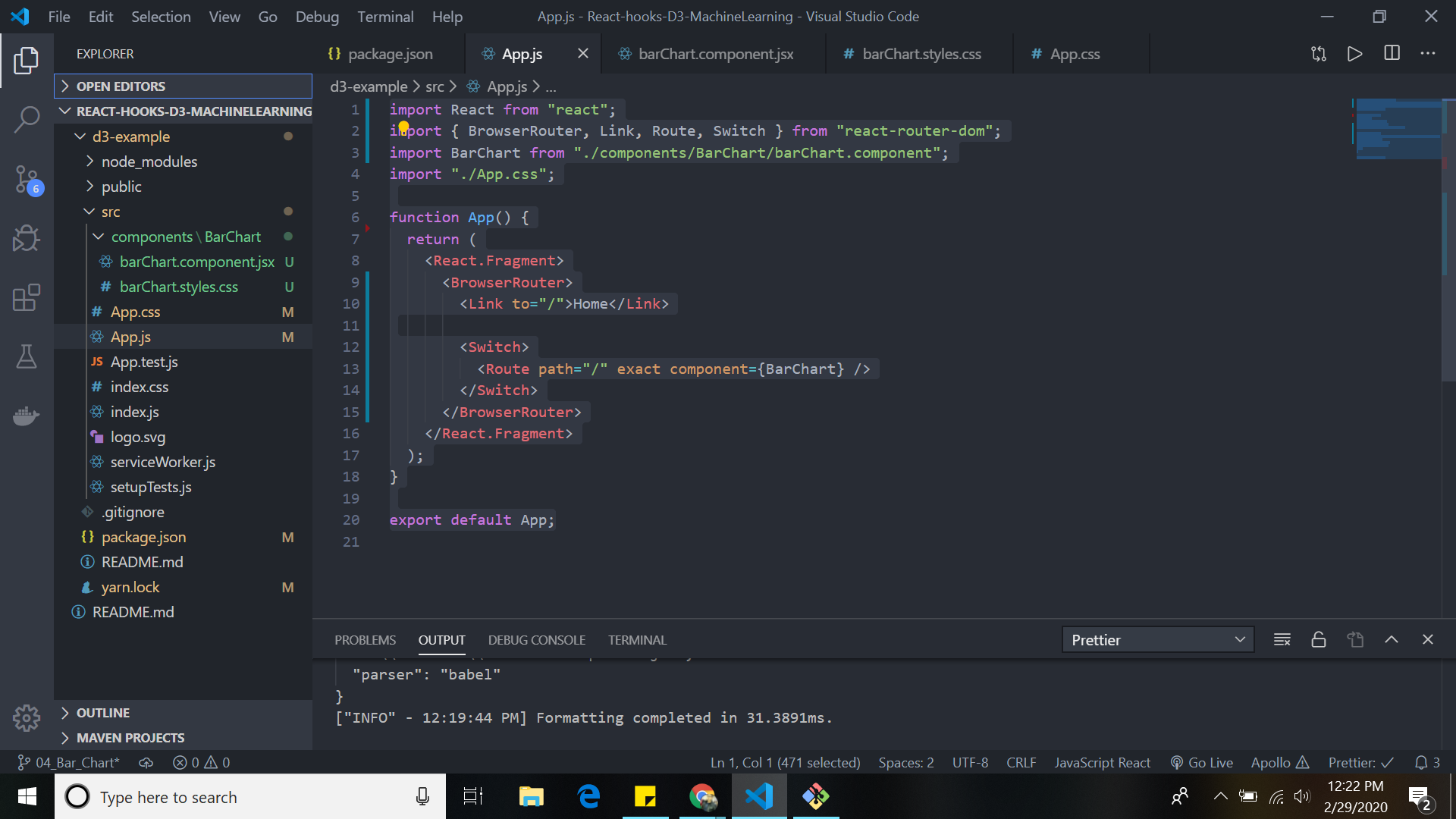 machine learning program example