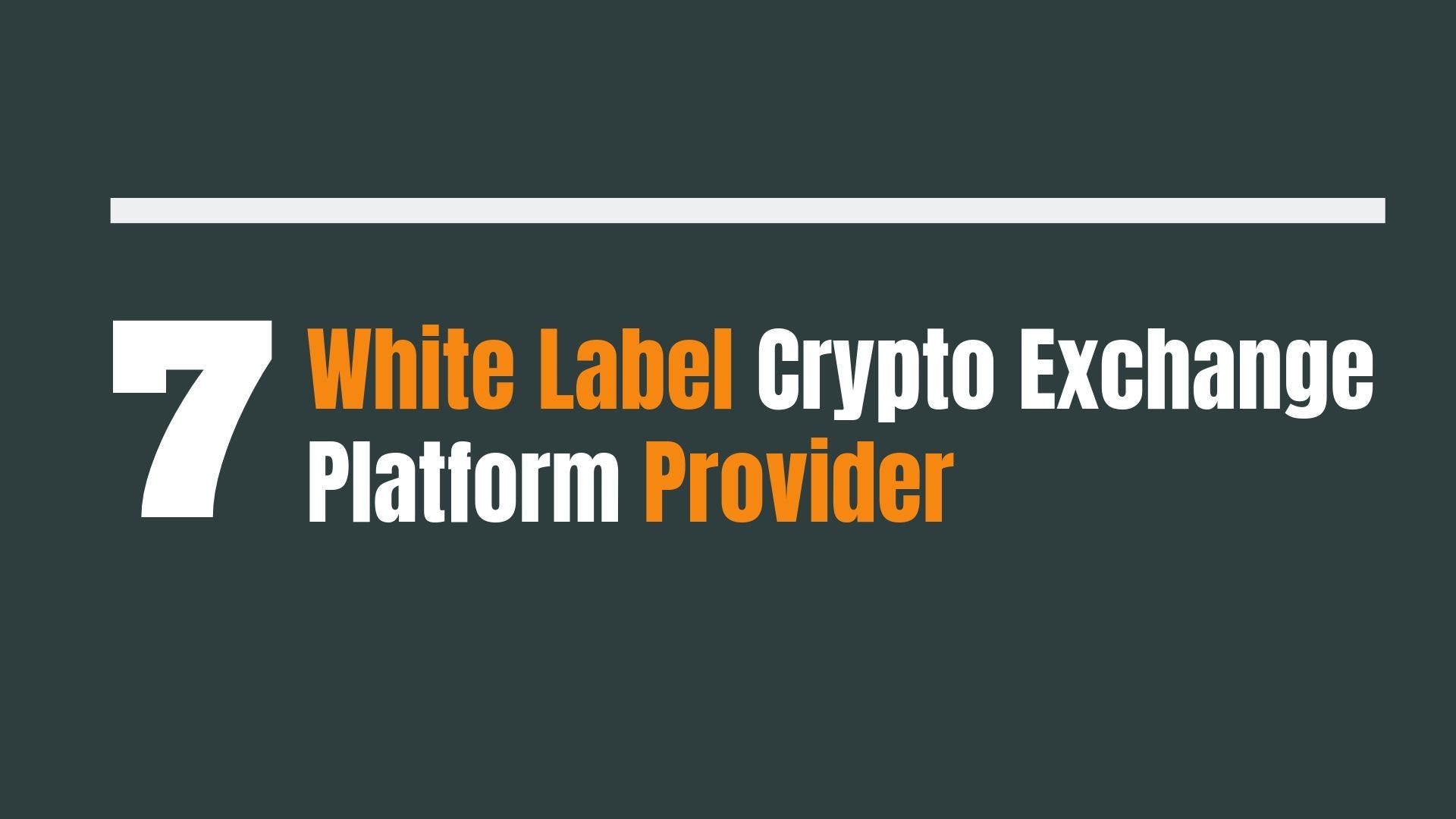 Top 7 White Label Crypto Exchange Platform Provider In ...