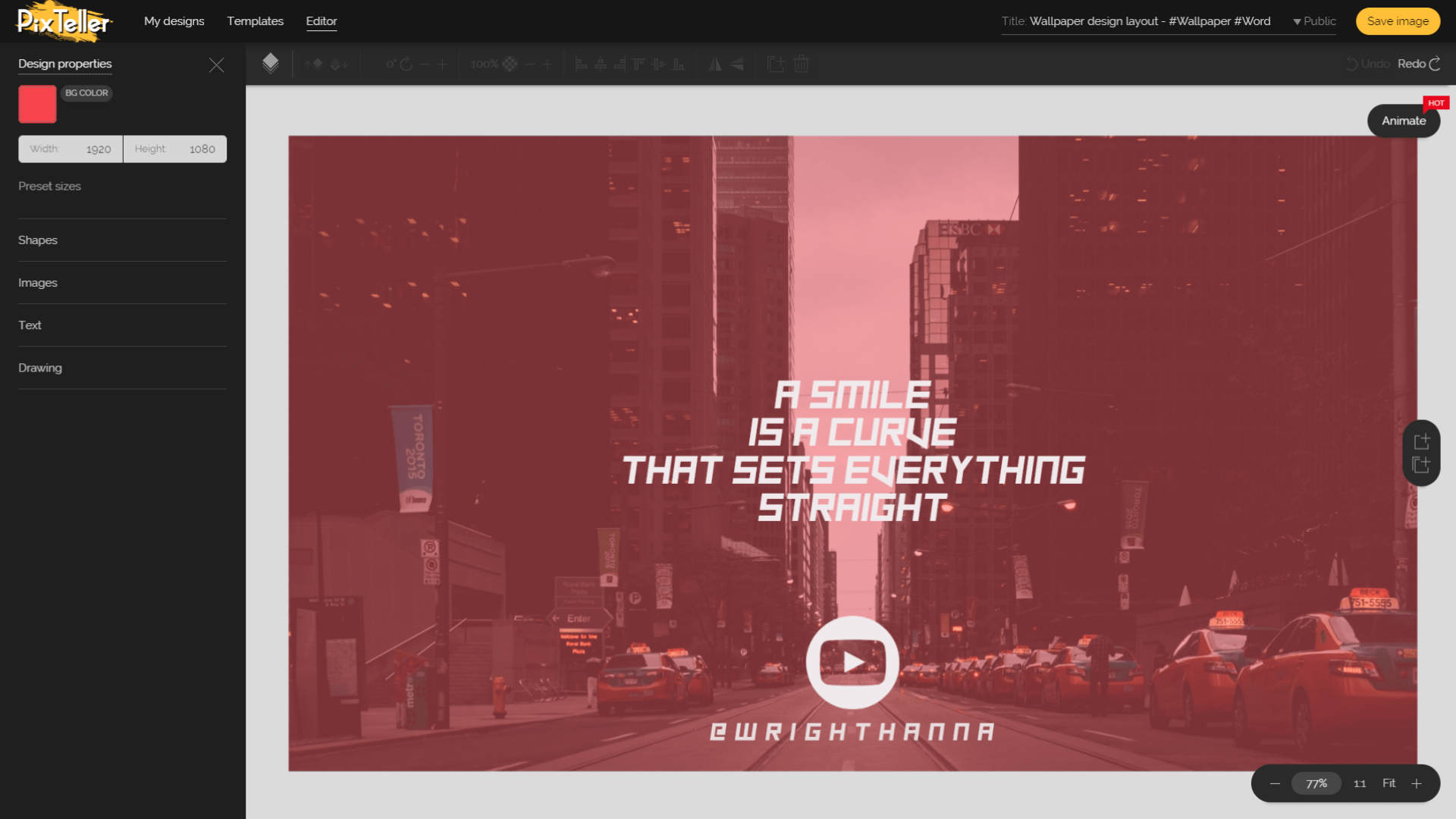 Create a desktop wallpaper using your photos and quote. by Pomirleanu