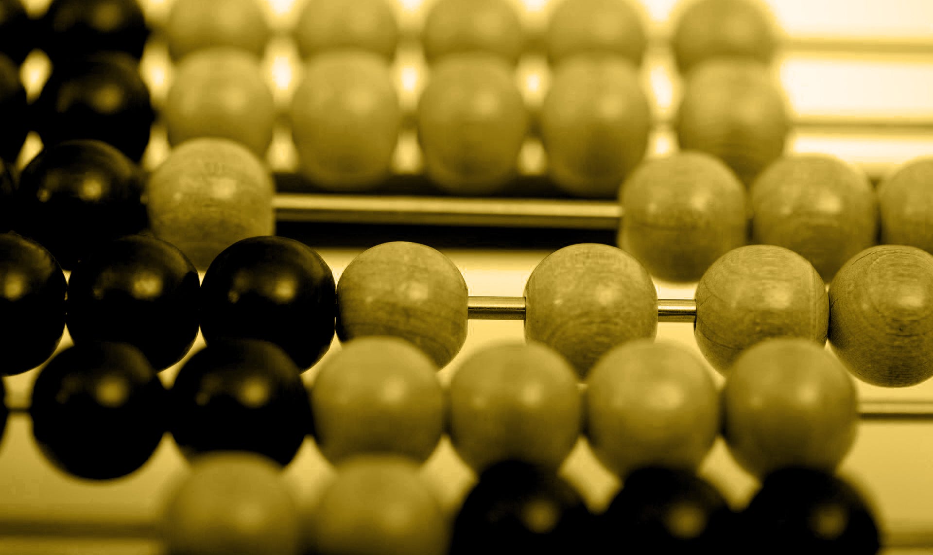 Abacus beads, up close