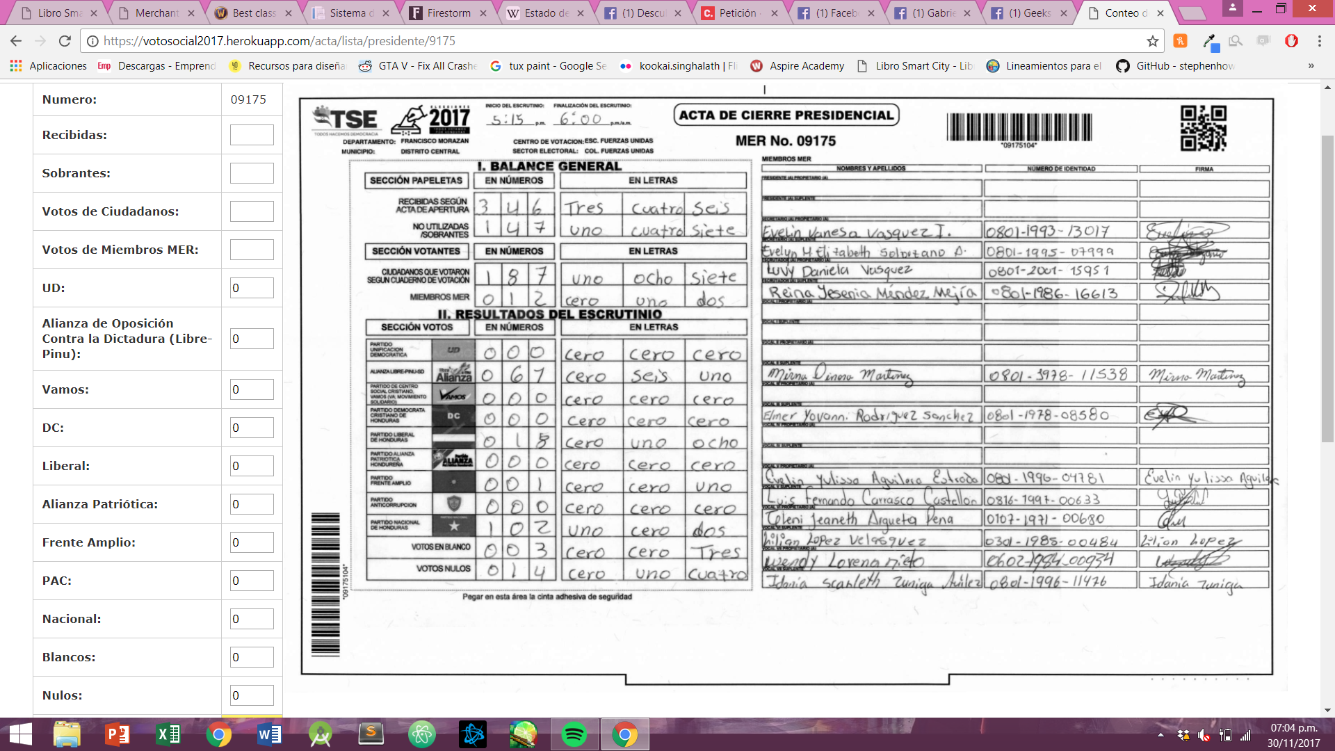 Como utilizar voto social para conteo de actas. Nelson Milla Medium