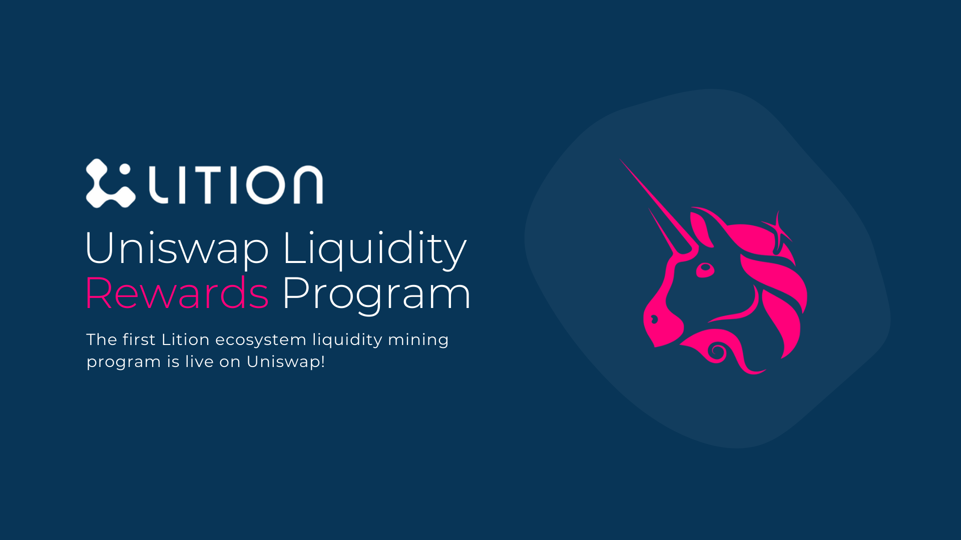 Introducing The Lition Uniswap Liquidity Rewards Program By Lition Lition Blockchain Medium