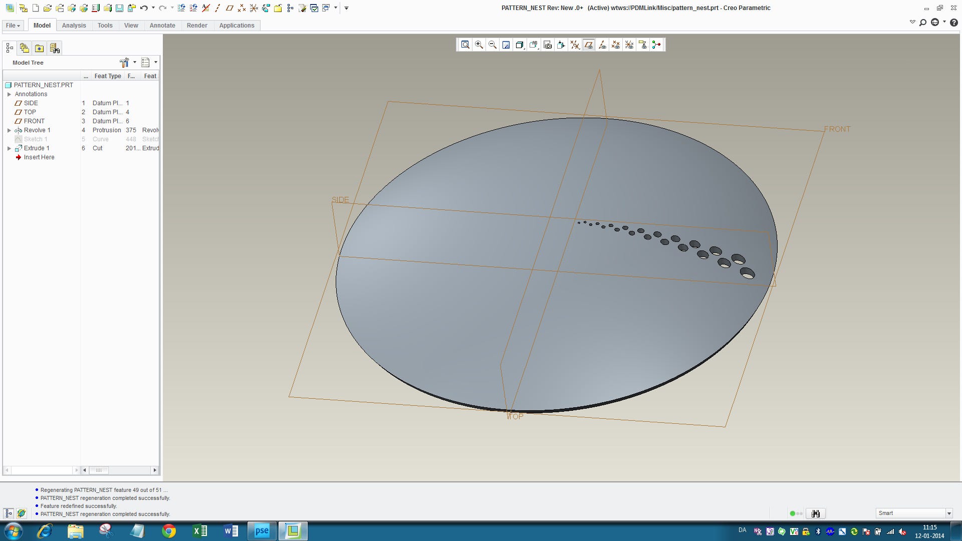 How to create an advanced hole pattern with PTC Creo