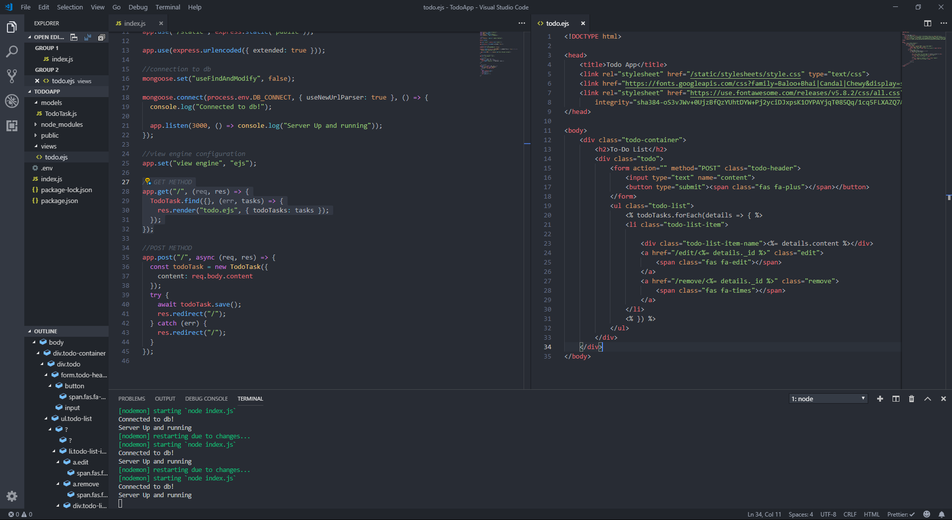 Simple To-do List App with Node.js and MongoDB — Chapter 2 | by Diogo ...