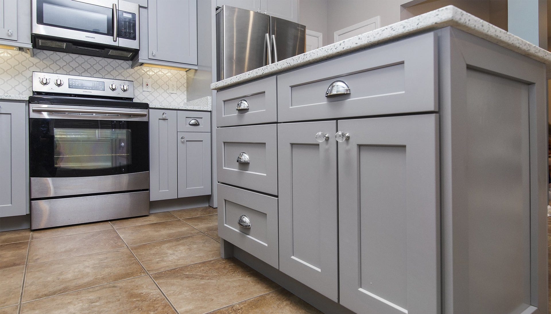 Grey Kitchen Cabinet One Of The Most Popular Trends In By Four Less Cabinets Medium
