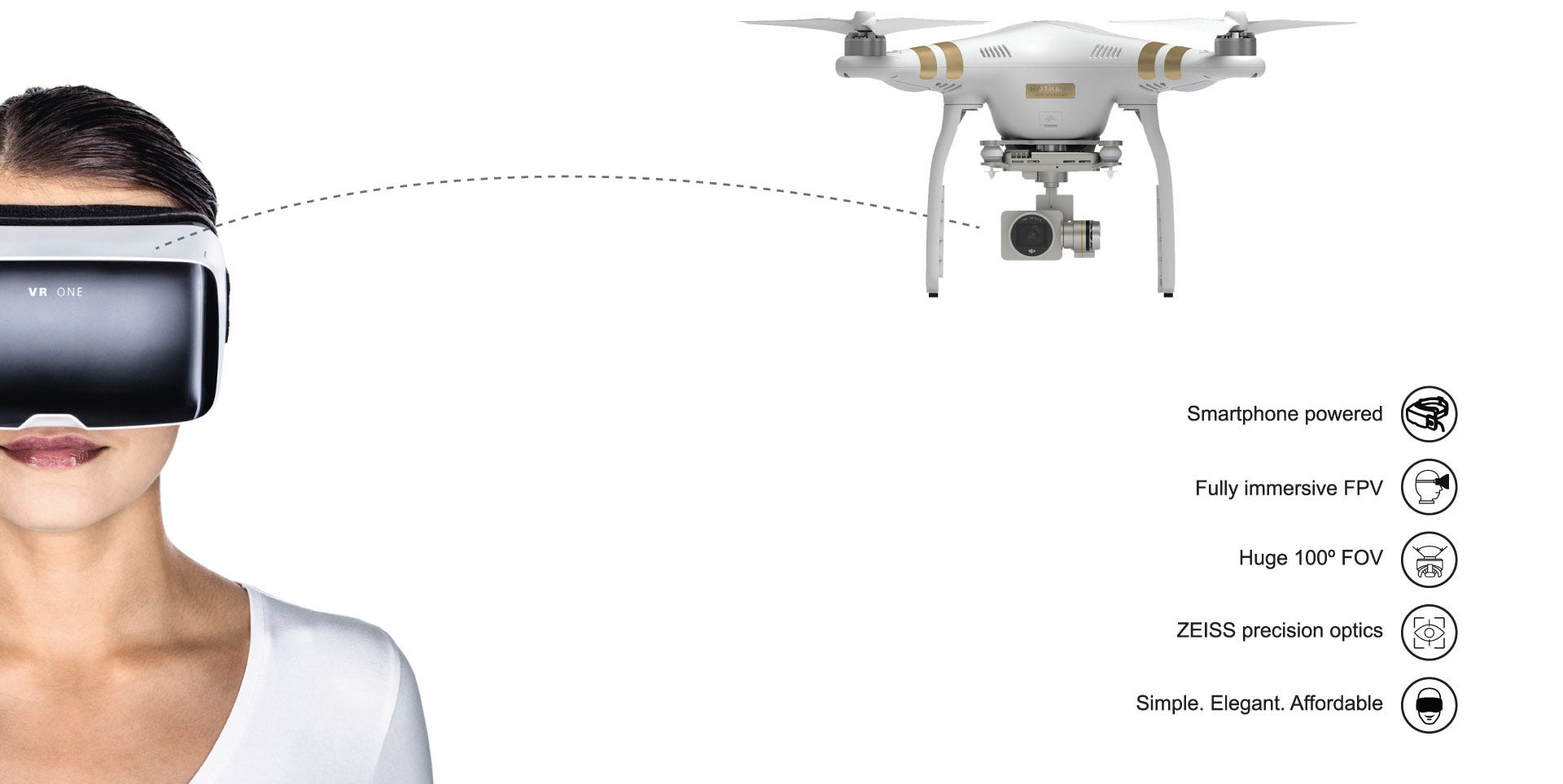 vr headset drone