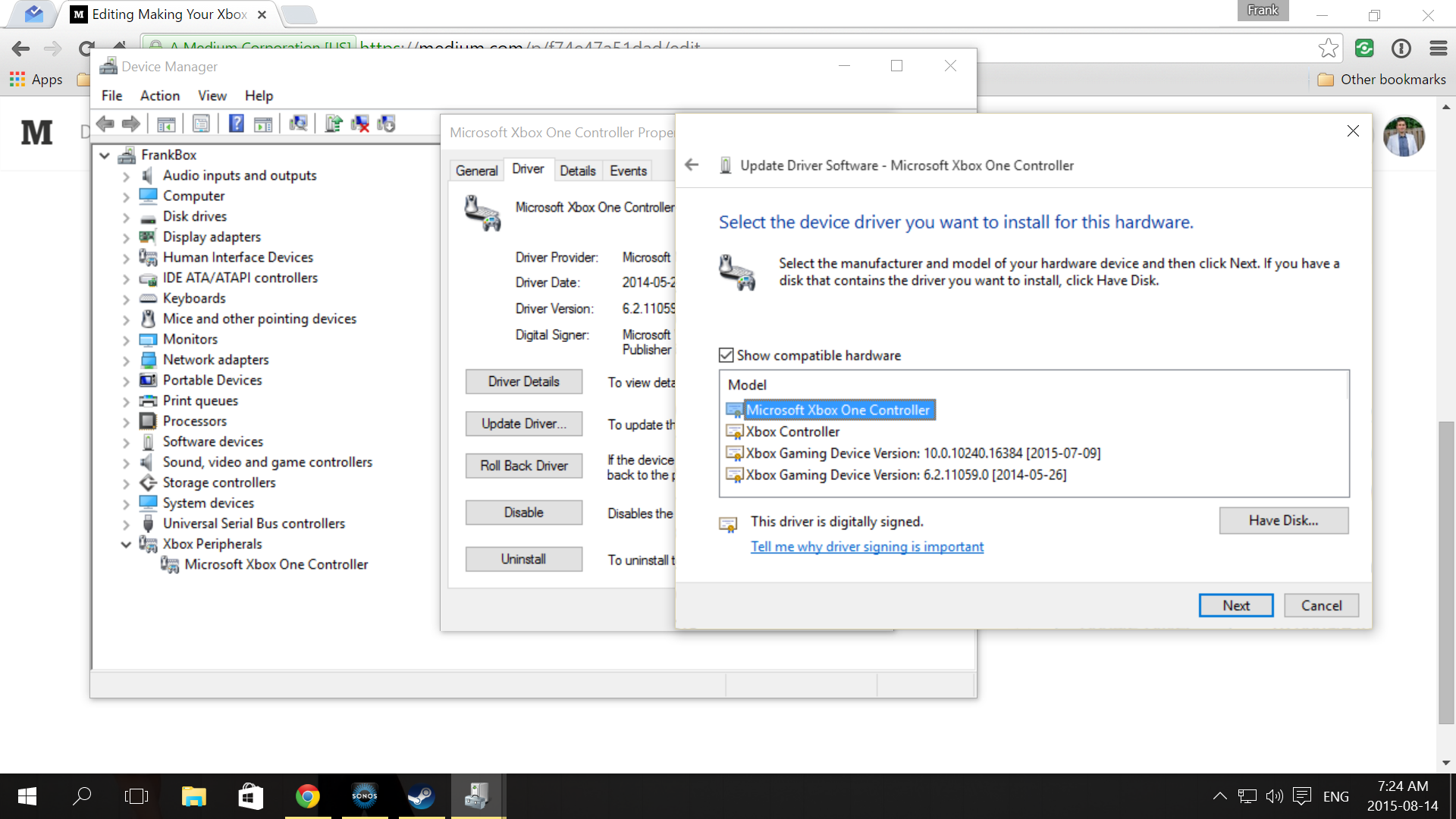 Making Your Xbox One Controller Work On Win 10 By Frank Caron Medium Making Your Xbox One Controller Work On Win 10 By Frank Caron Medium