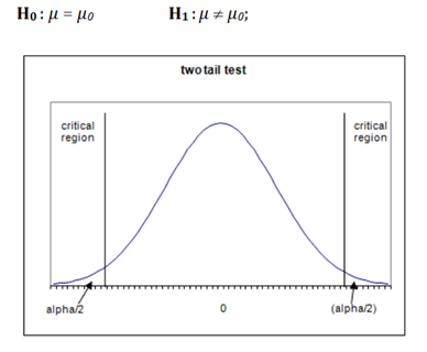 Two Tail Hypothesis Test