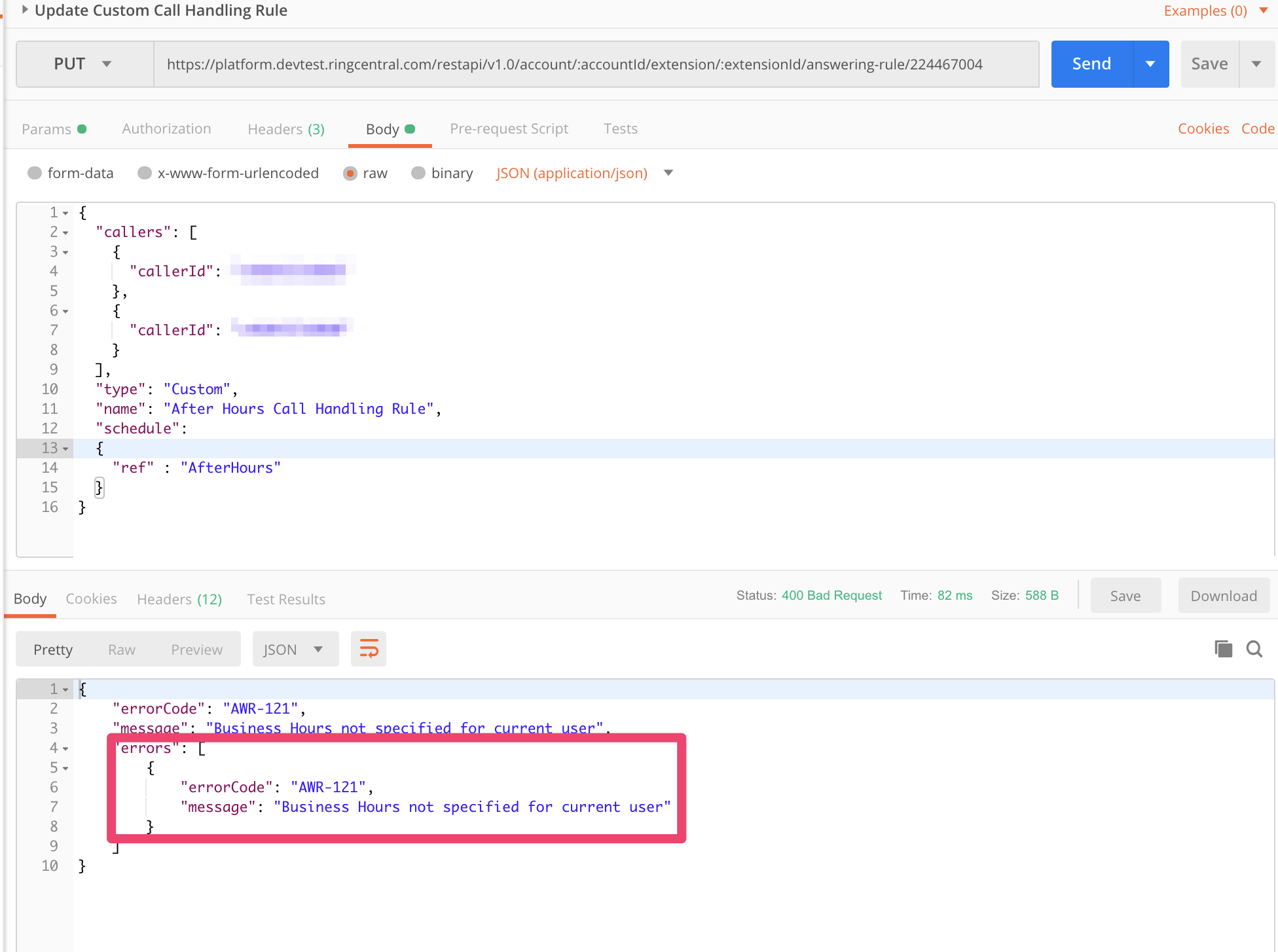 Create Custom Answering Rules using RingCentral API
