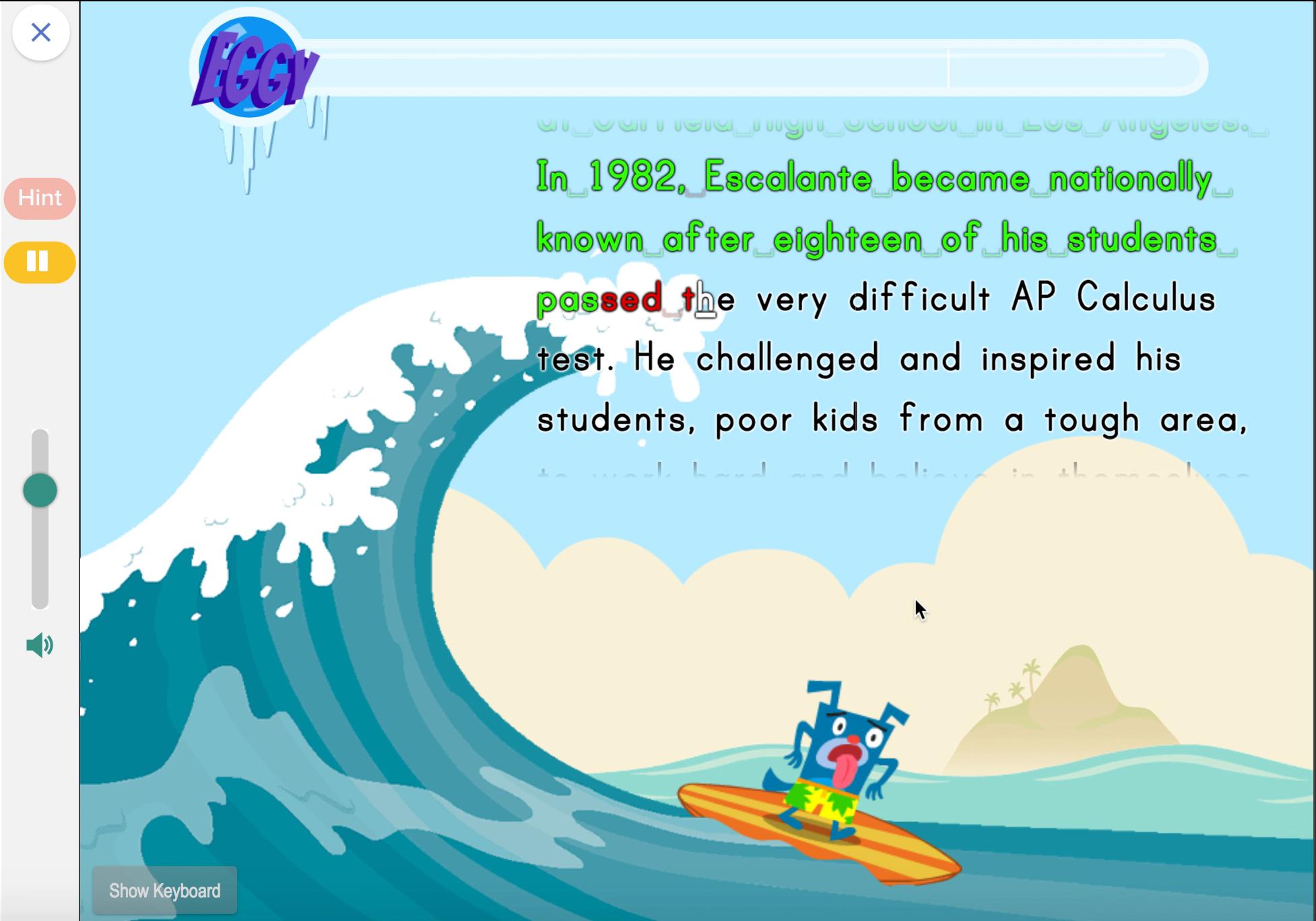 Typing Paragraphs For Speed Important People Surfing Game