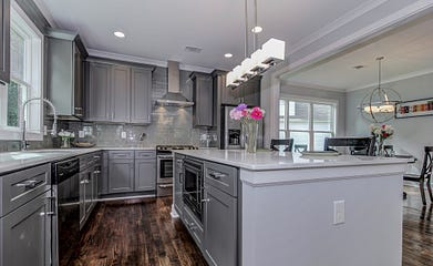 Gray Shaker Kitchen Cabinets Four Less Medium