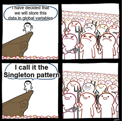 Why does anyone like the singleton pattern? It is just static with a new name.