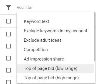 how to use Google keyword planner