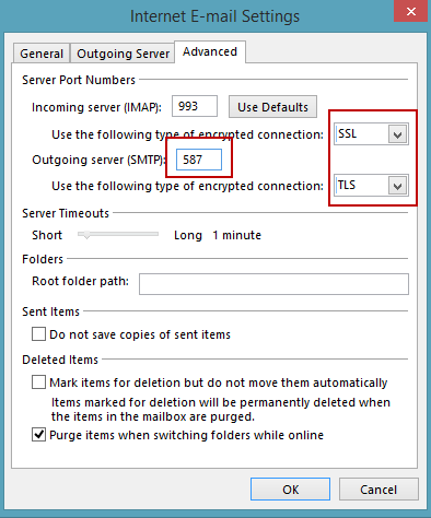 cox communications email settings pop3 server port numbers