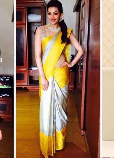 trendy look in saree