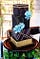 black wedding cake black cake blue flowers gloriouscakesbris
