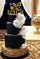 black wedding cake cake with letter cake topper minicakes_v