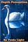 White swan swimming in blue water