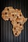 A map of Africa made by blocks linked together