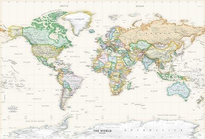 The Best World Map Posters In 21 By Vivid Maps Medium