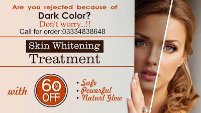 skin whitening treatment price