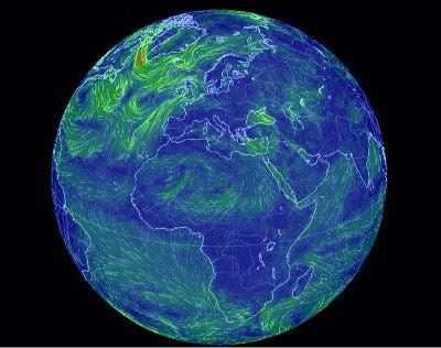 Earth A Global Map Of Wind earth : a global map of wind, weather, and ocean conditions | by 