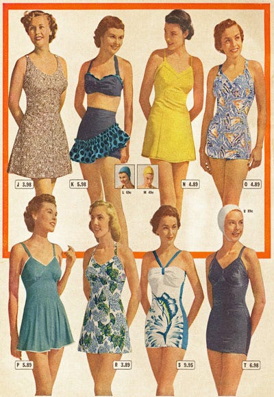 1940's Swimwear. The 1940s was the era when the midriff… | by Ria Bohra |  Medium