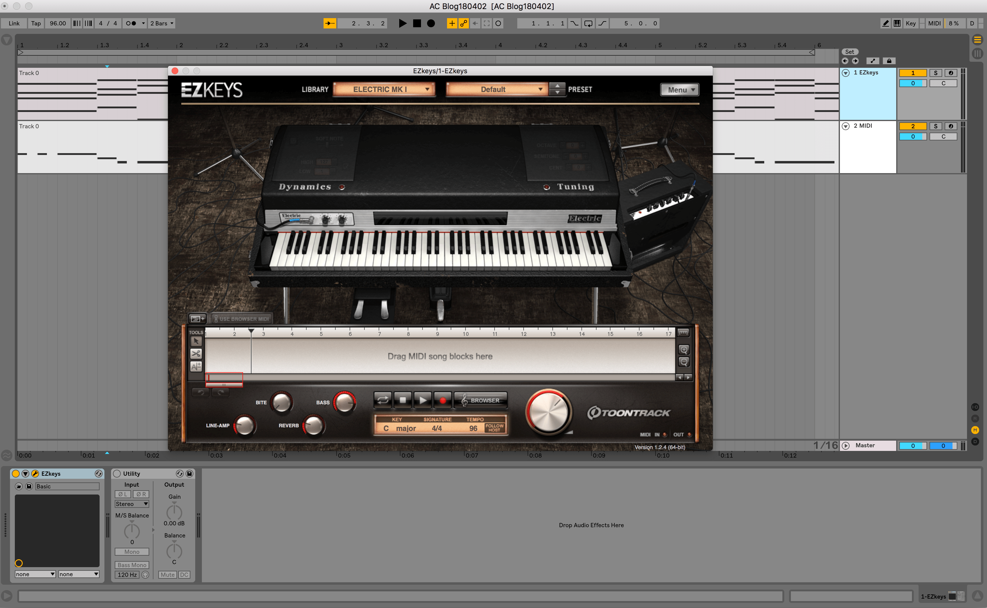 Importing MIDI to Ableton Live from the Amadeus Code app by Amadeus