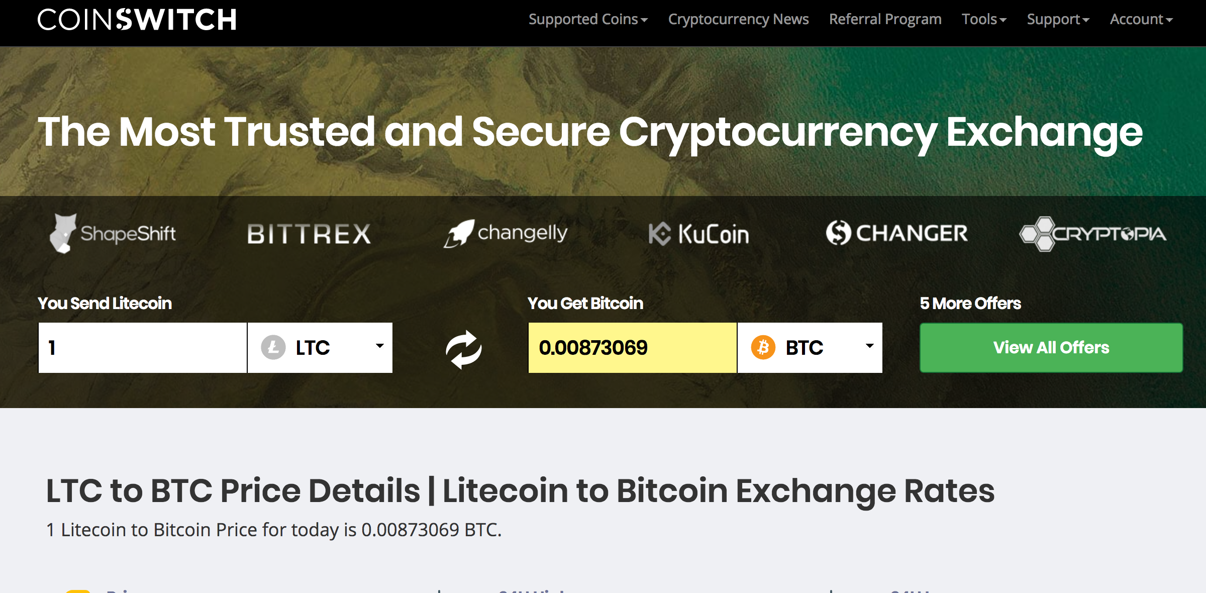 how to transfer bitcoin to litecoin