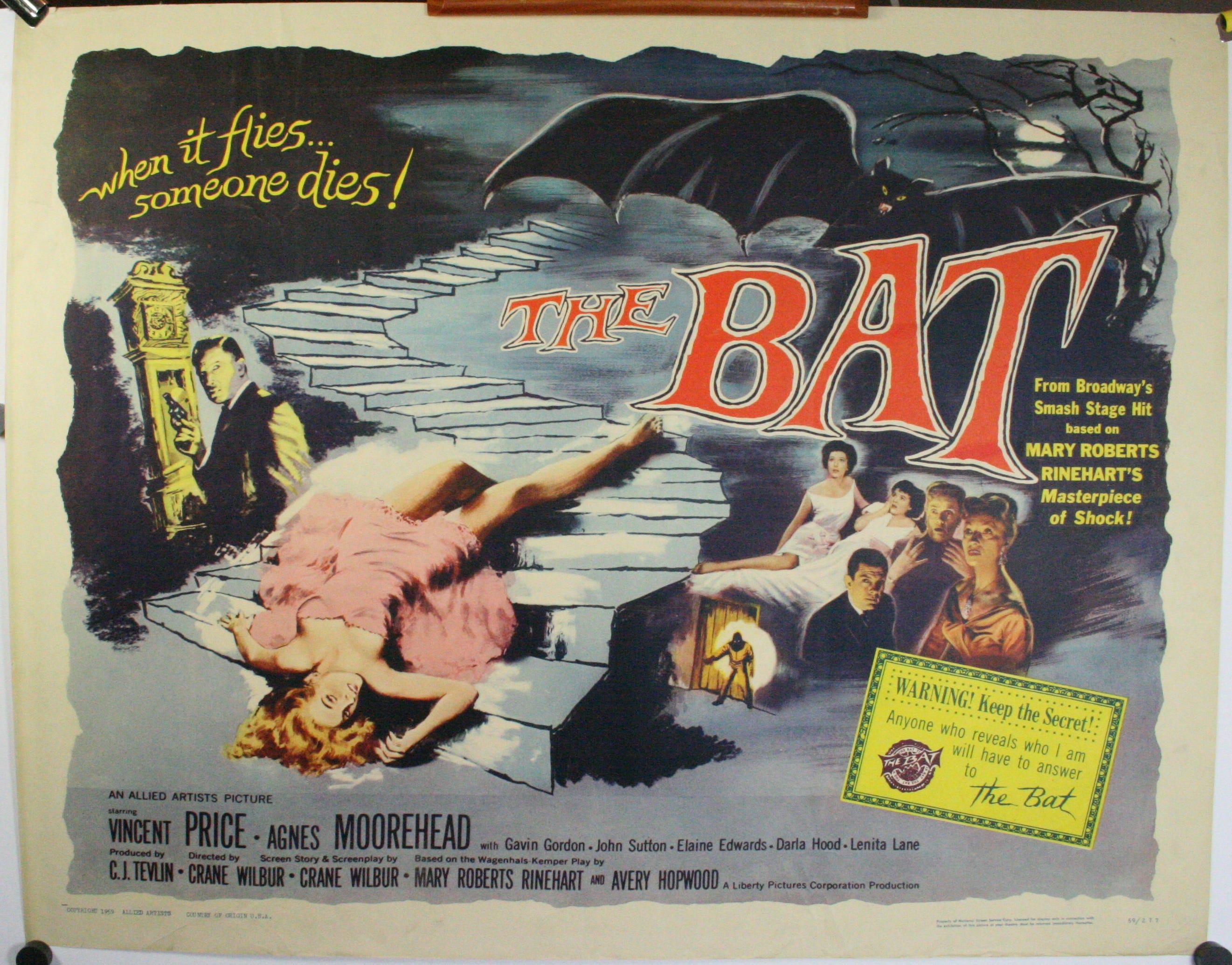 Movie Review: The Bat (1959). I first saw The Bat on one of those 50