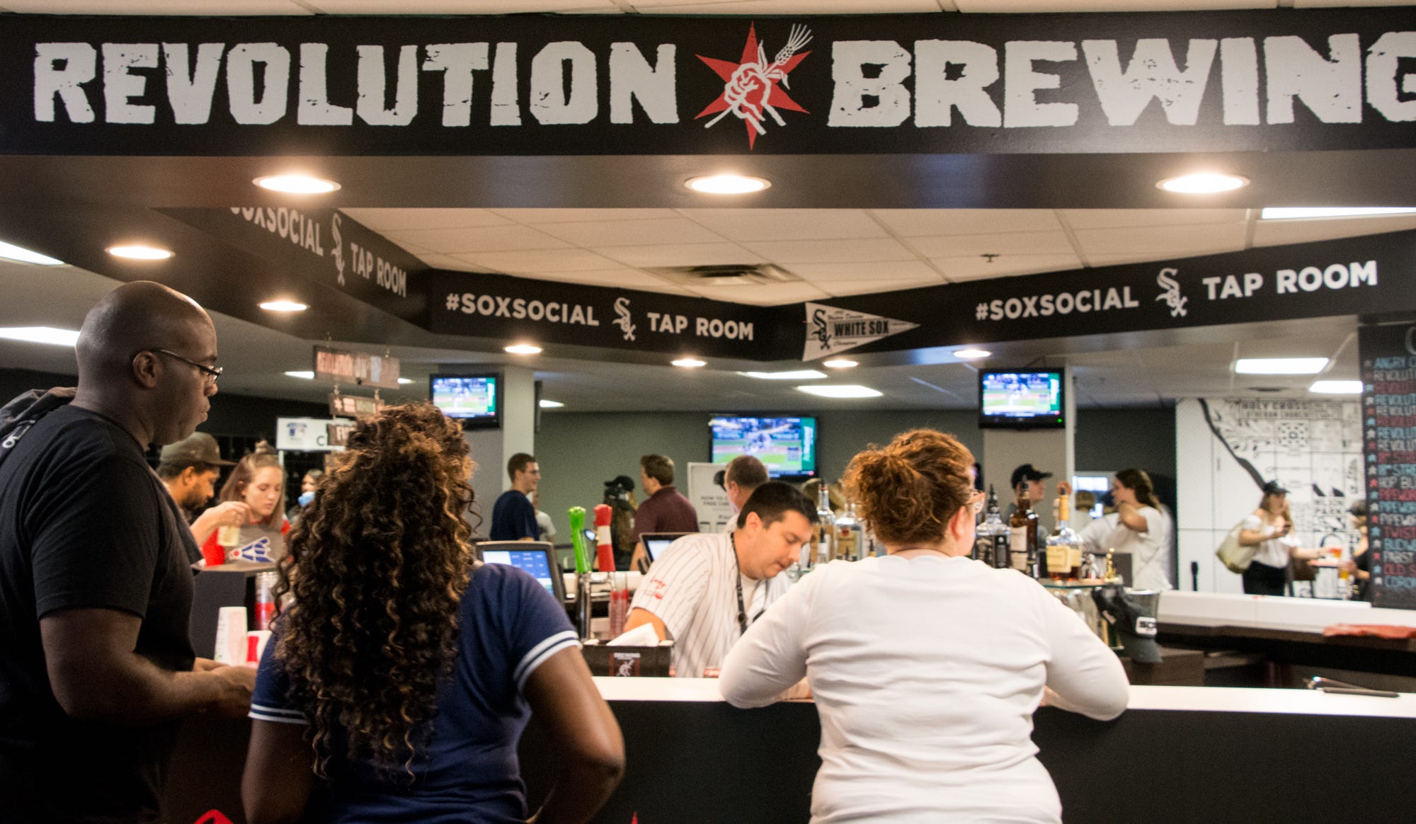 Brewing Up Excitement In The Soxsocial Tap Room Inside