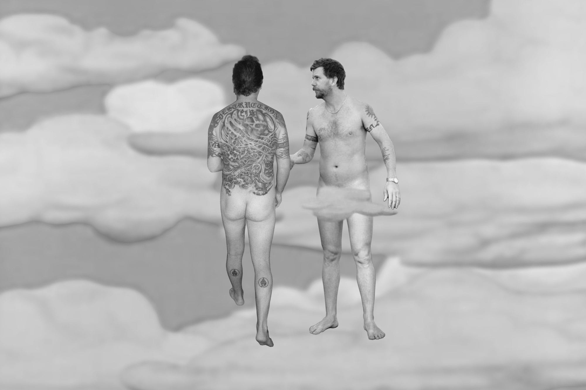 Randy dudes in tats ass screwing