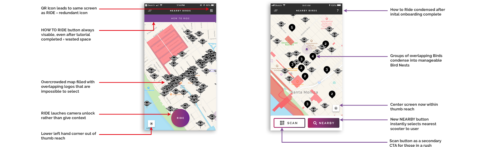 Bird Scooter redesign — a UX case study by Eric Stahl UX Collective