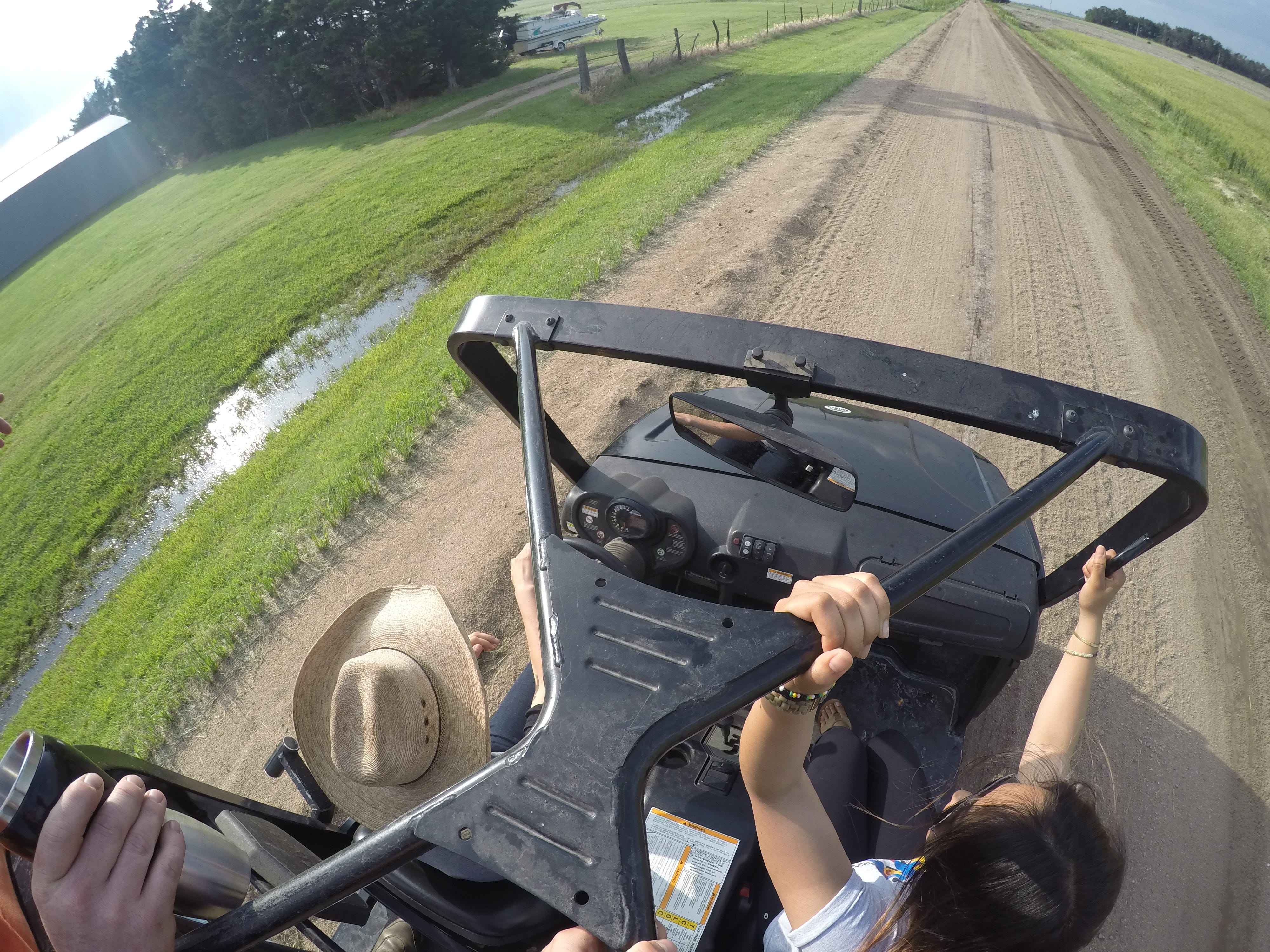 picture from the roof of the moving ATV