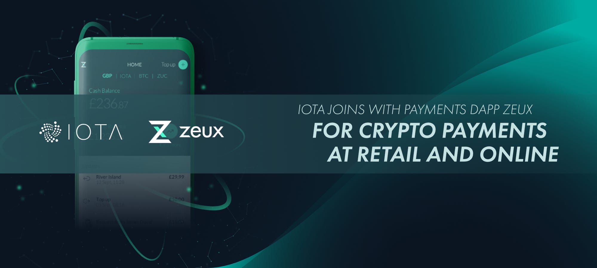 Payments App Zeux Adds Iota For Crypto Payments At All Shops - 
